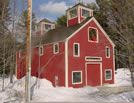 Colonial Post and Beam Barn with Twin Cupolas