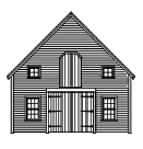 Standard barn plan diagrams from Maine Barn Company
